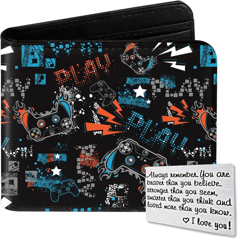 Roacap Teen Boys Wallet, Cool Wallets for Kids Son 9-12/8-10/8-12 with Card, Funny Leather Bifold Rfid Blocking Purse Coin Pocket Id Window for Men Boy Male Youth Guys - Image 1